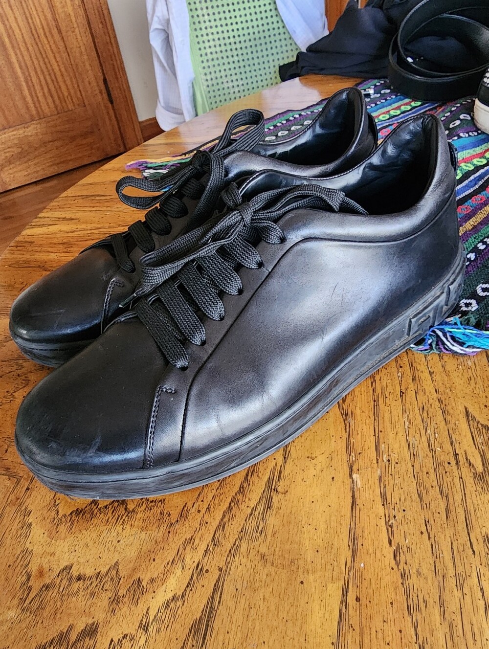 Versace Leather Sneakers (Cheaper On Depop)